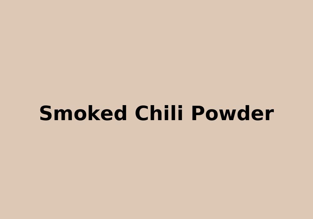 Smoked Chili Powder